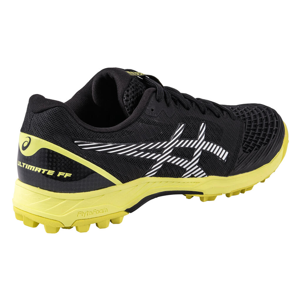 Men's High-Intensity Field Hockey Shoes Ultimate FF - Black/Yellow