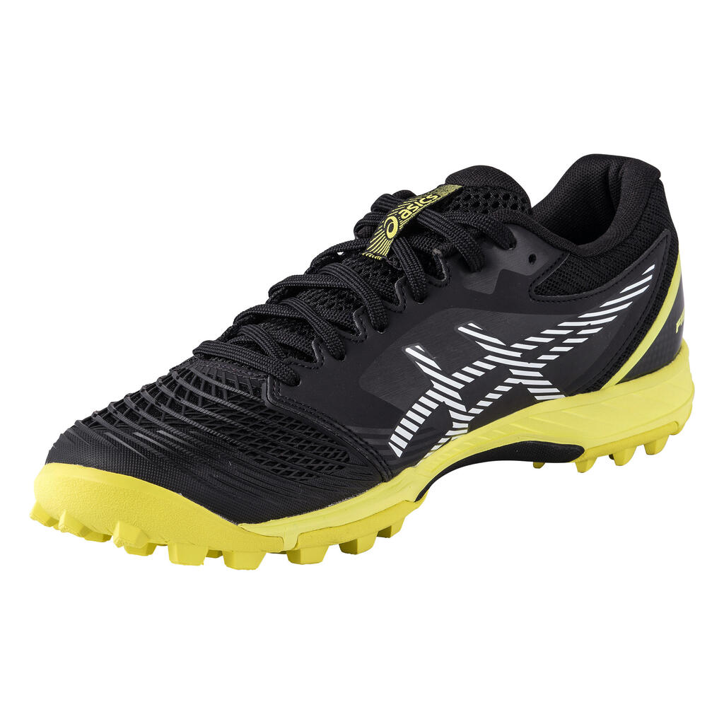 Men's High-Intensity Field Hockey Shoes Ultimate FF - Black/Yellow