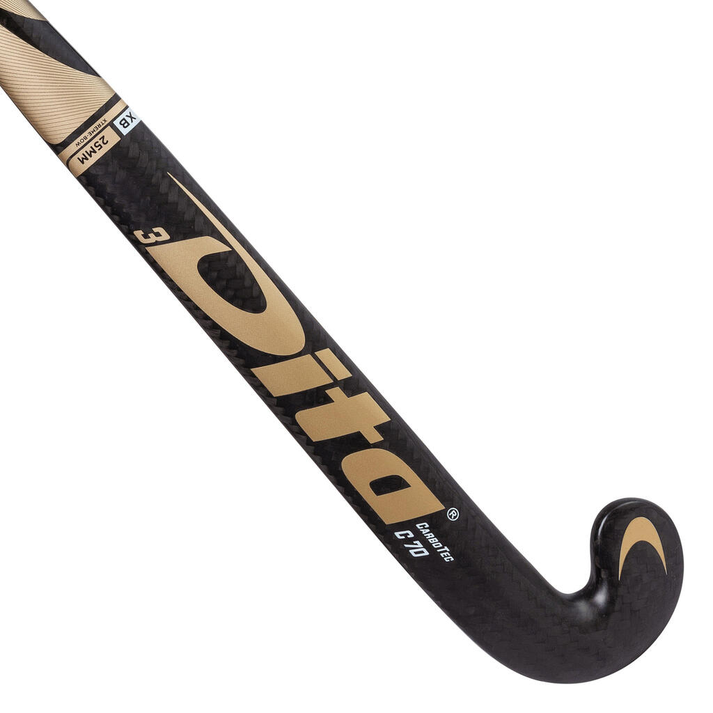 Youth Advanced Extra Low Bow Field Hockey Stick 70% Carbon CarboTec C70