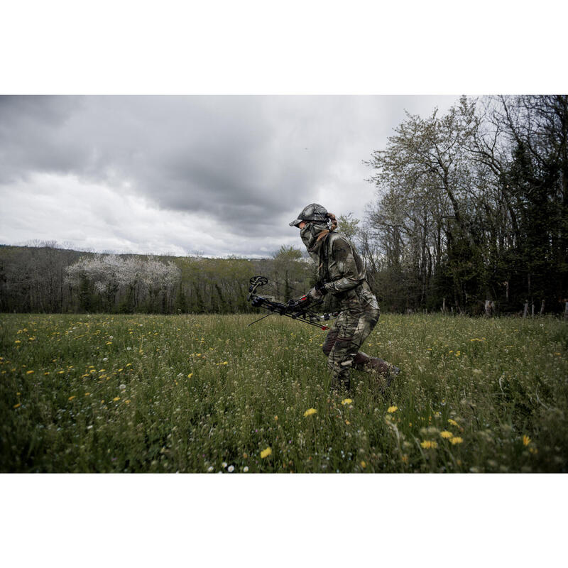 PANTALON CHASSE FEMME 500 SILENCIEUX RESPIRANT CAMOUFLAGE