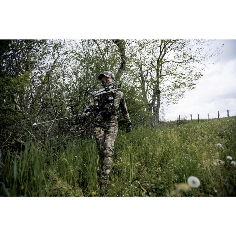 Pantalon 500 silențios ușor respirant camuflaj damă 