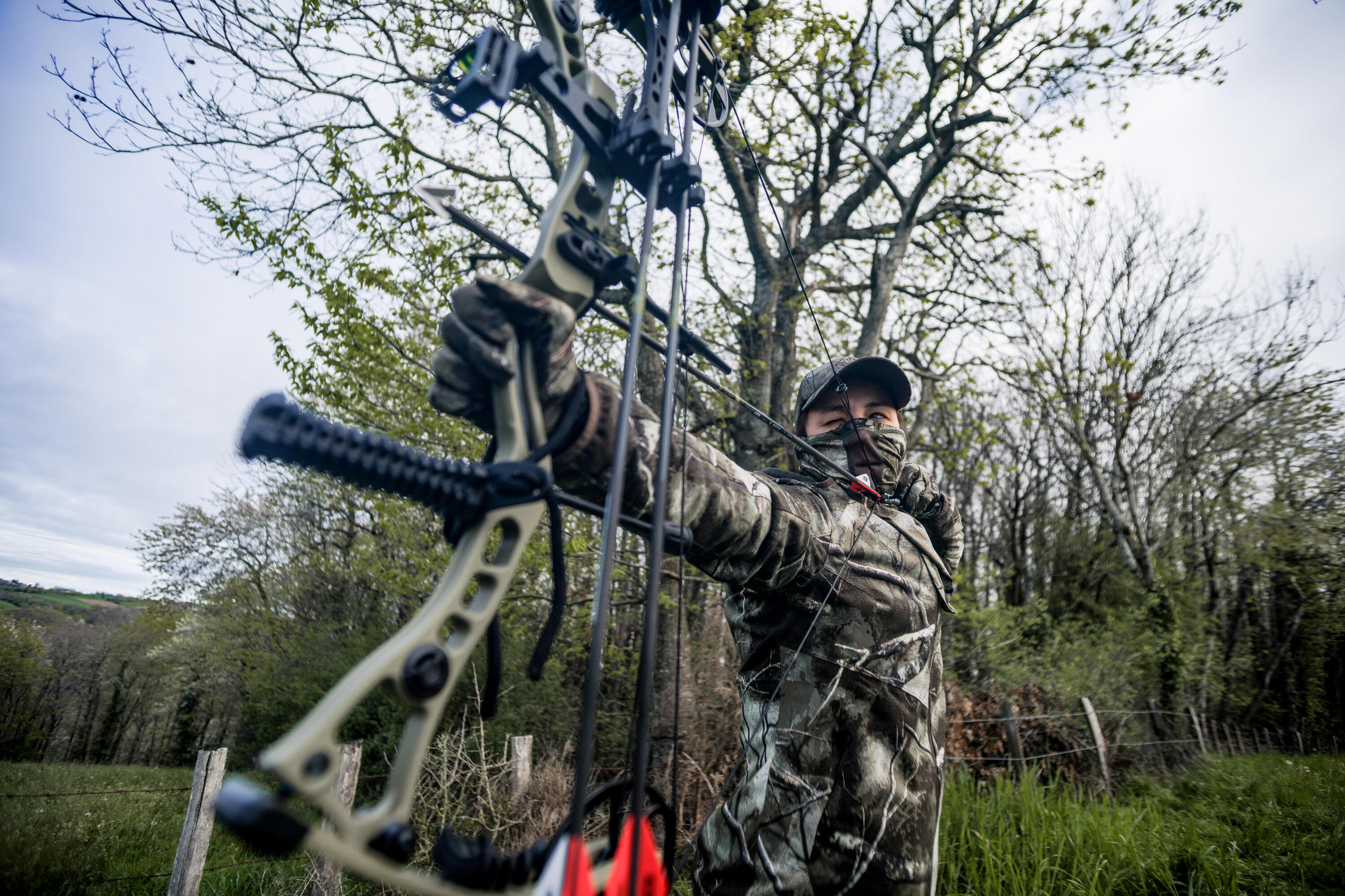 Regenjacke 500 Damen wasserdicht geräuscharm Camouflage 13/13