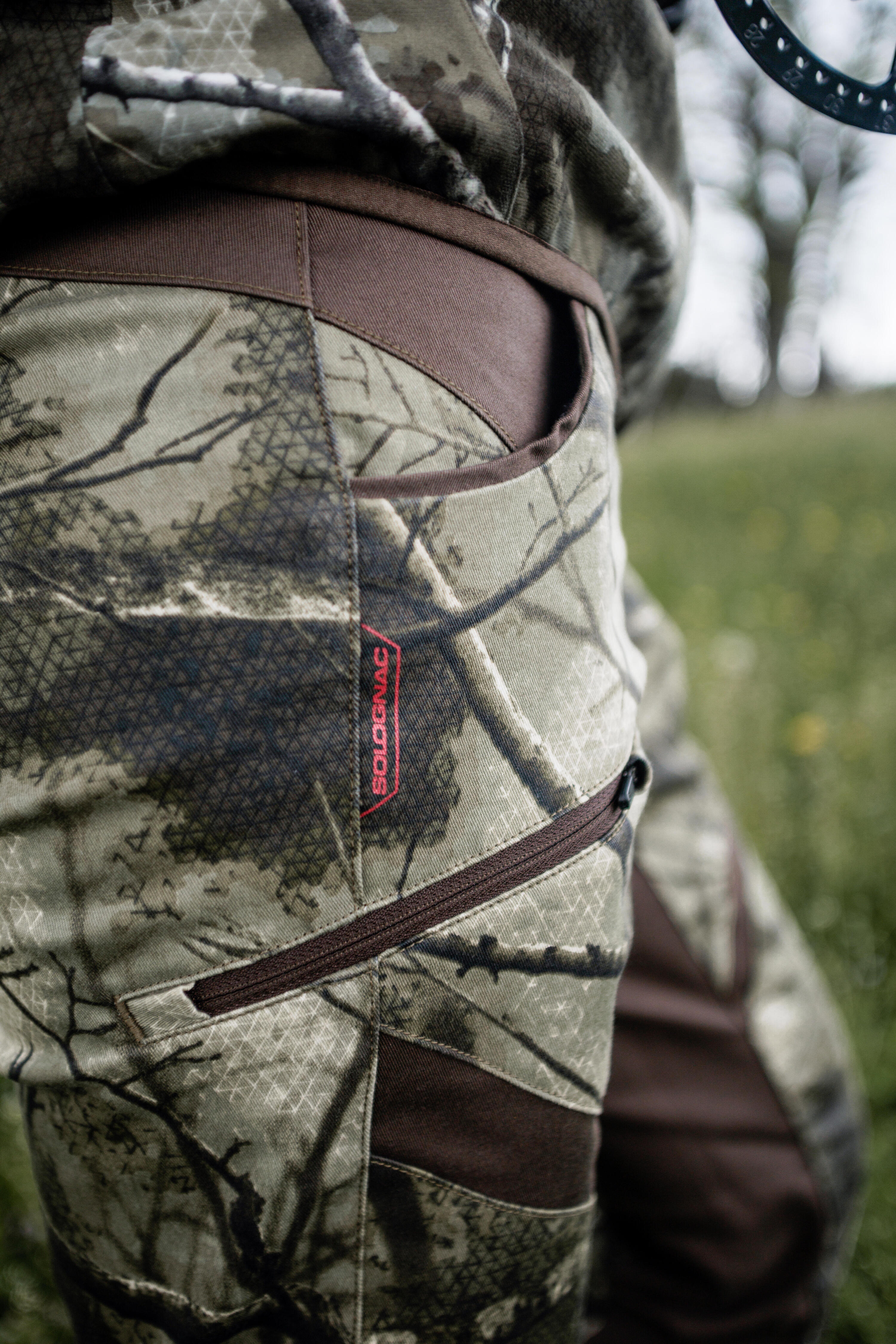Jagdhose 500 Damen geräuscharm atmungsaktiv Camouflage 8/10