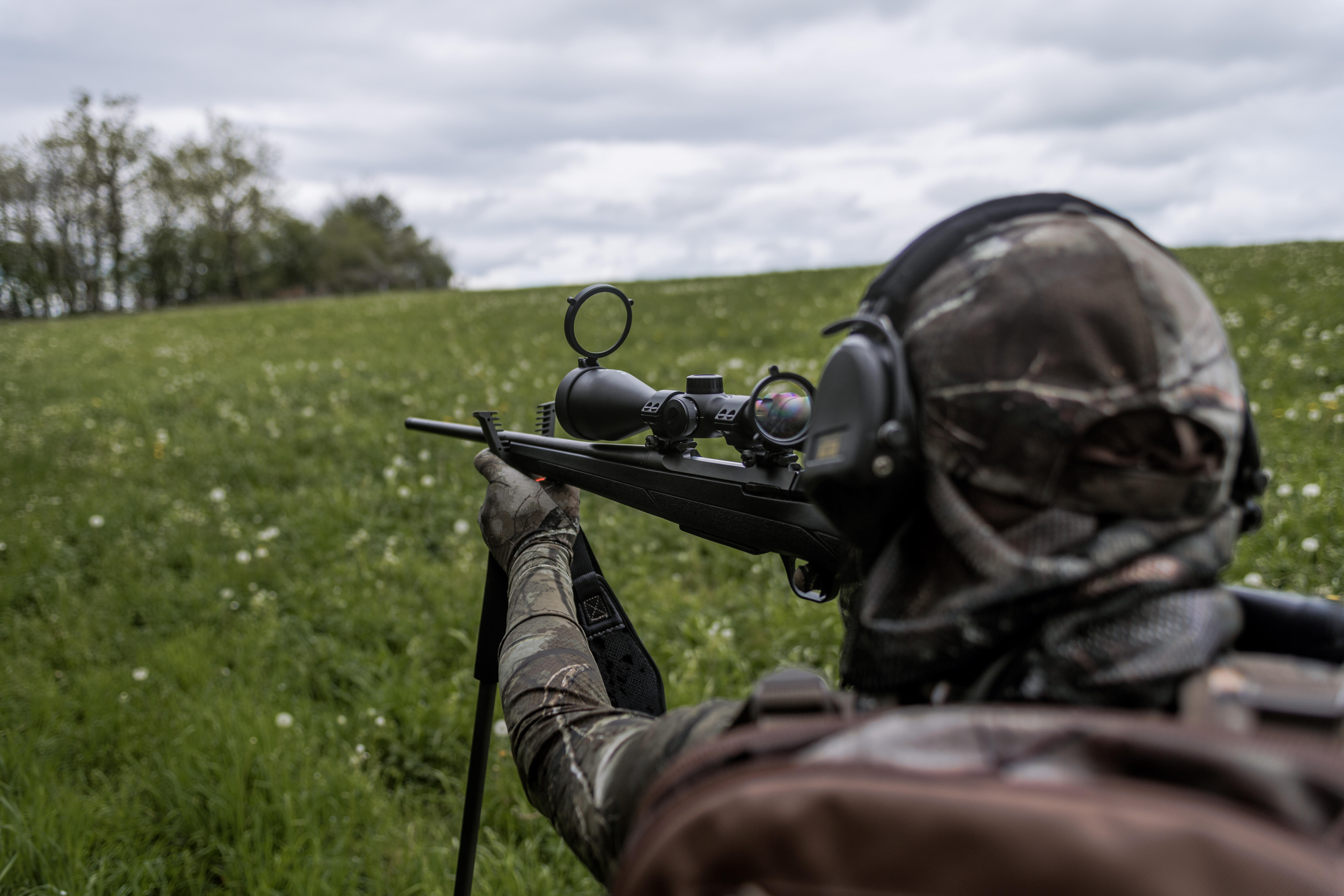 CANNE DE PIRSCH CHASSE TREPIED 500 VERT SILENCIEUSE - SOLOGNAC