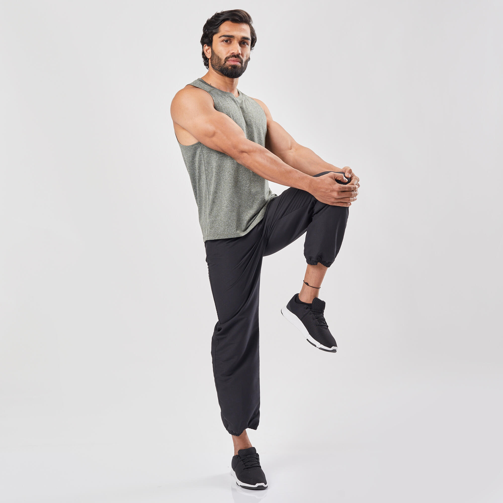 FPA100 Fitness Cardio Tracksuit Bottoms - Black 3/10