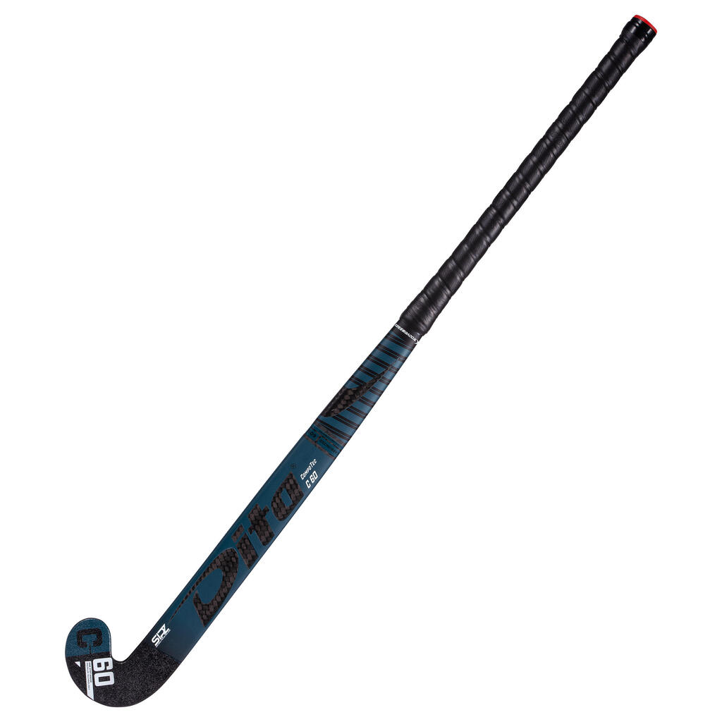 Damen/Herren Feldhockeyschläger Fortgeschrittene Low Bow 60 % Carbon - CompotecC60 dunkeltürkis 