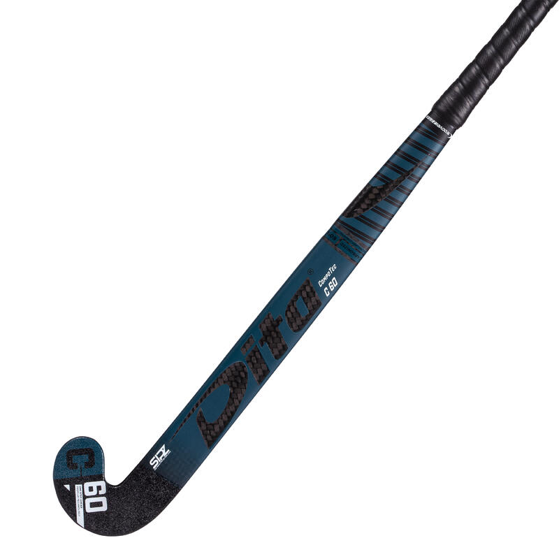 Damen/Herren Feldhockeyschläger Fortgeschrittene Low Bow 60 % Carbon - CompotecC60 dunkeltürkis 