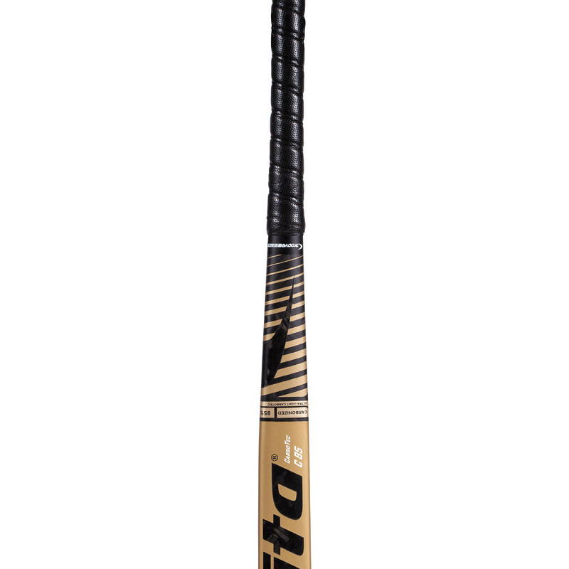 Stick de hockey adulto experto mid bow 85 % carbono CompoTecC85 Dorado Negro
