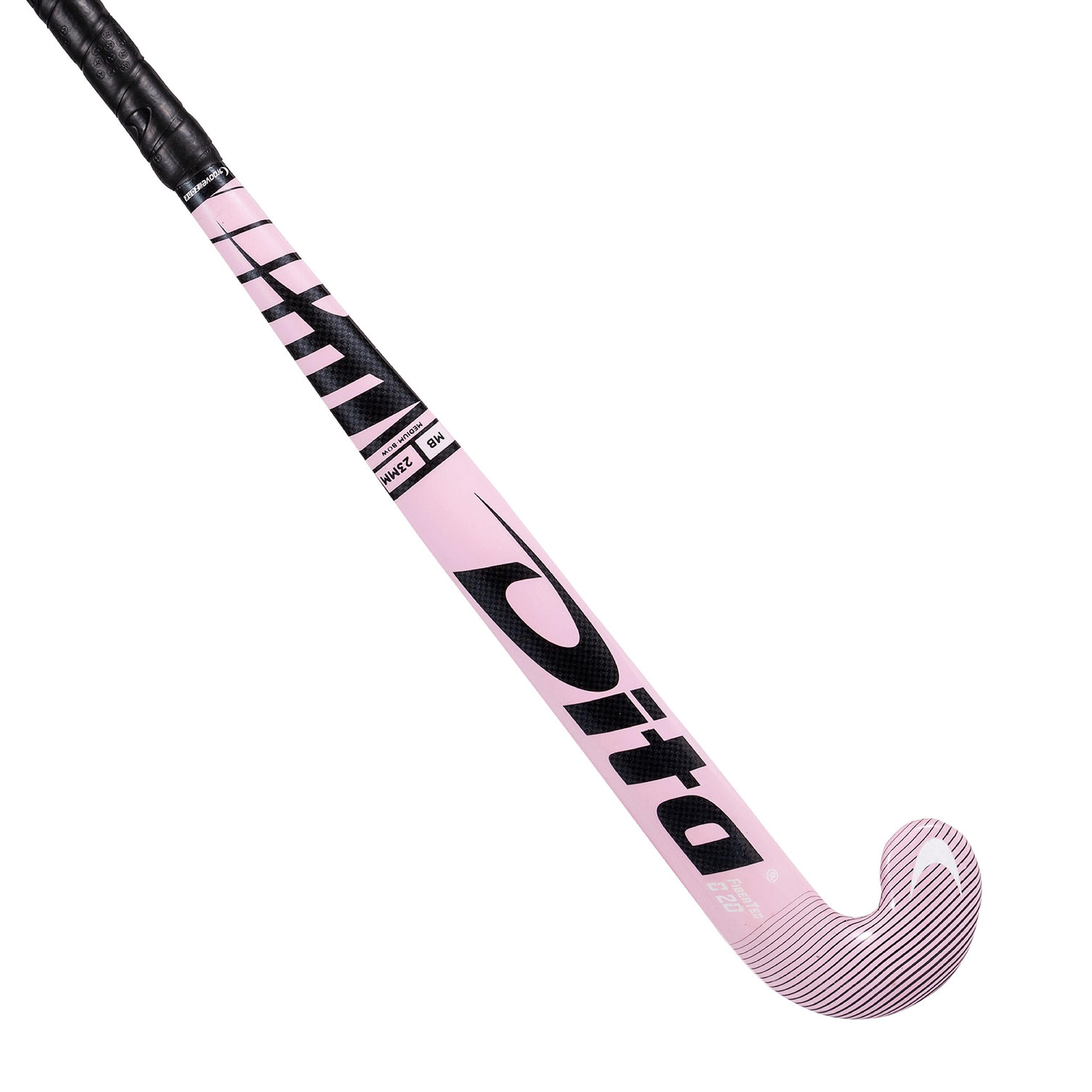 DITA Youth Mid Bow Field Hockey Stick 20% Carbon FiberTec C20 - Pink