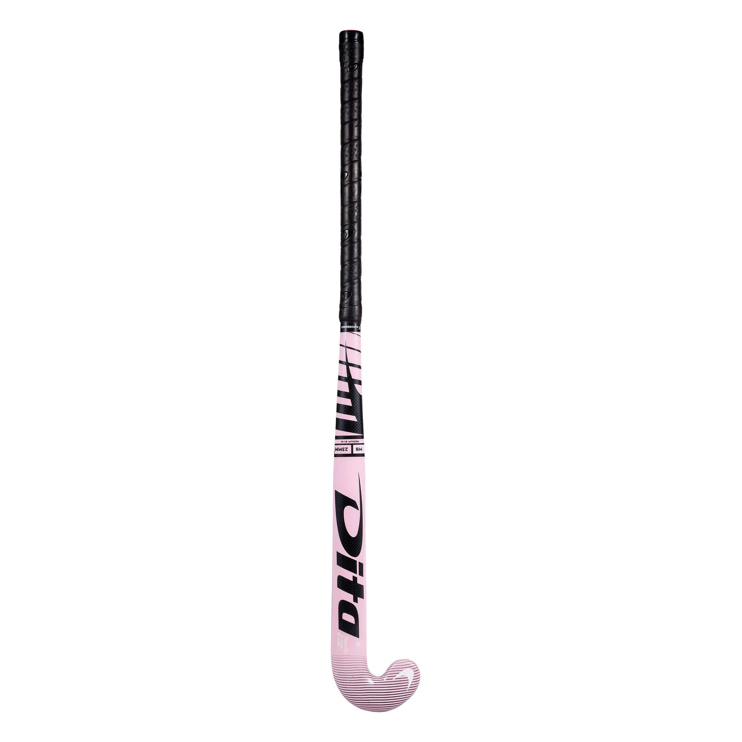 Stick de hockey ado 20% carbone midbow Fibertec C20 Rose 6/8
