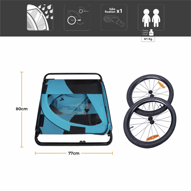 Roue remorque velo decathlon hotsell