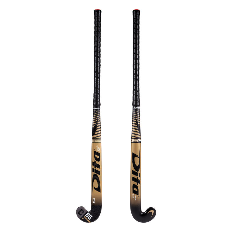 Bastone hockey su prato adulto Dita CarboTec C85 lowbow oro-nero
