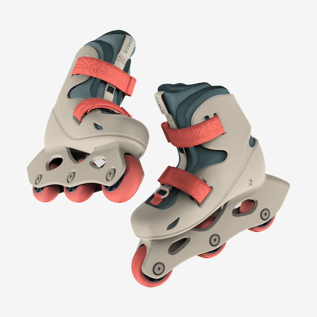 Kids' Inline Skates 9/11 Learn 100 - Beige