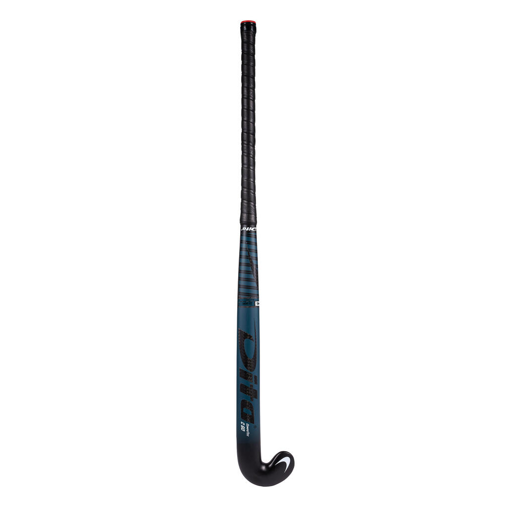 Damen/Herren Feldhockeyschläger Fortgeschrittene Mid Bow 60 % Carbon - CompotecC60 dunkeltürkis 