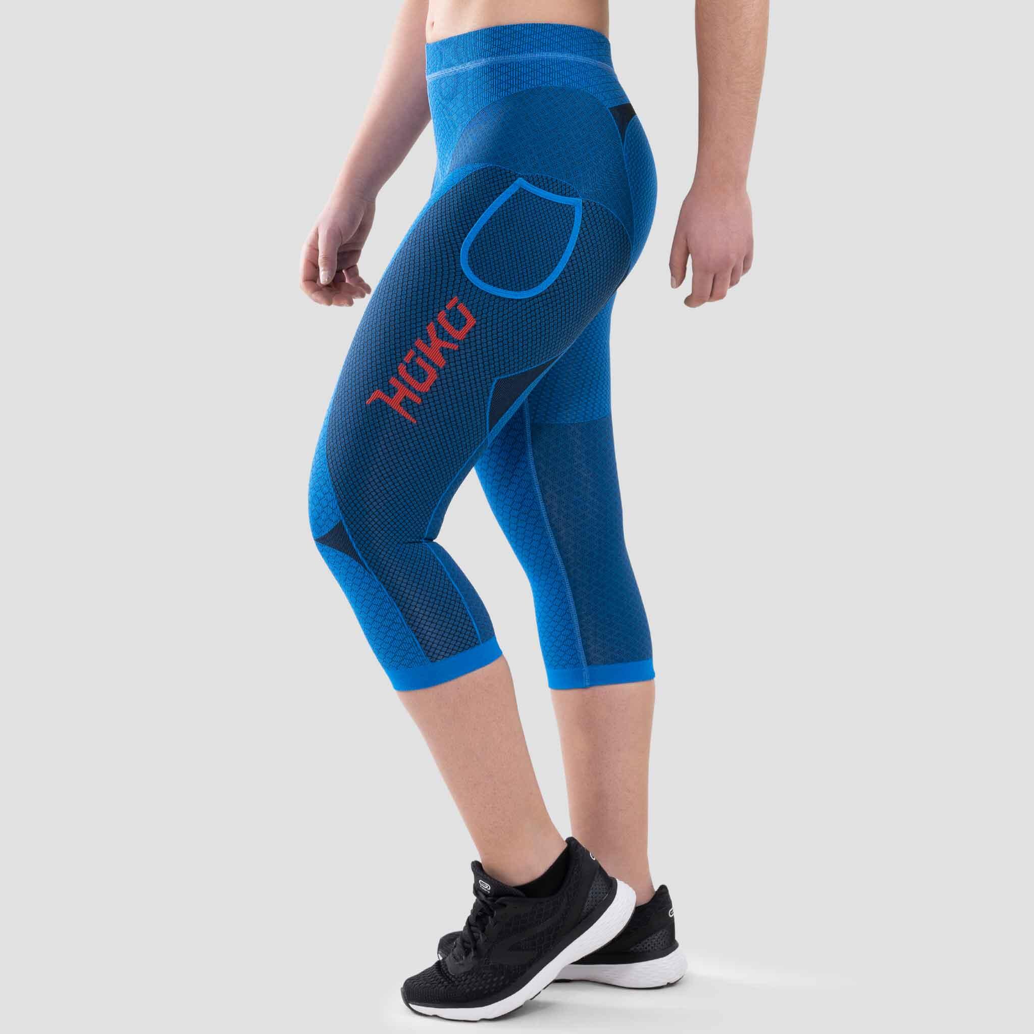 Leggings mallas trail running Hoko sayonara Mujer azul Decathlon