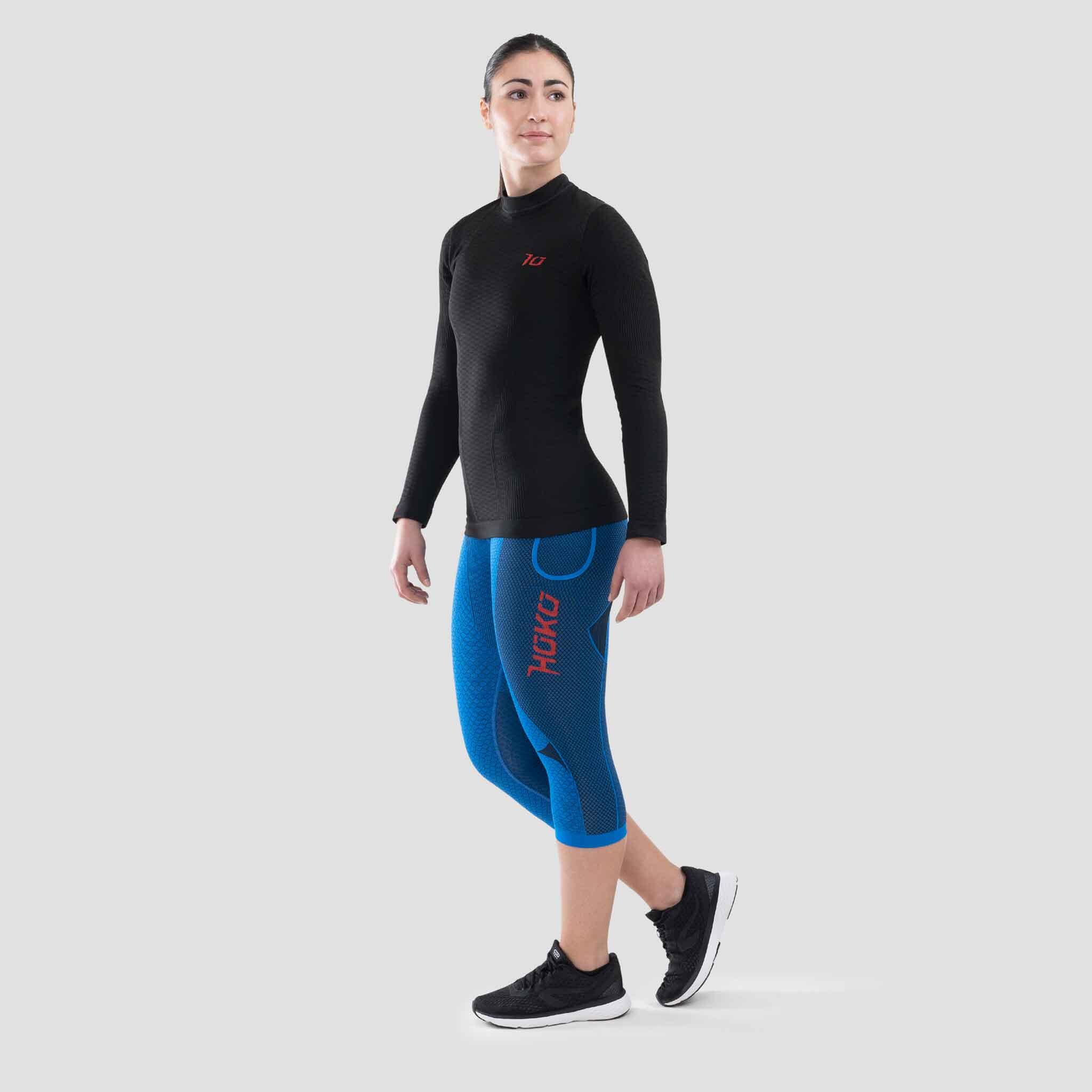 Leggings mallas trail running Hoko sayonara Mujer azul Decathlon