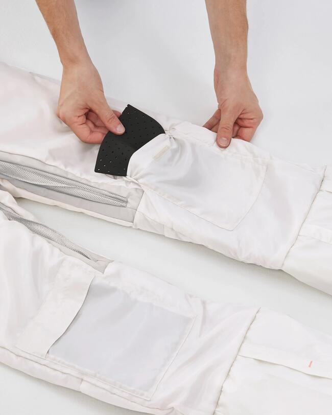 Pantaloni snowboard donna SNB500 bianchi