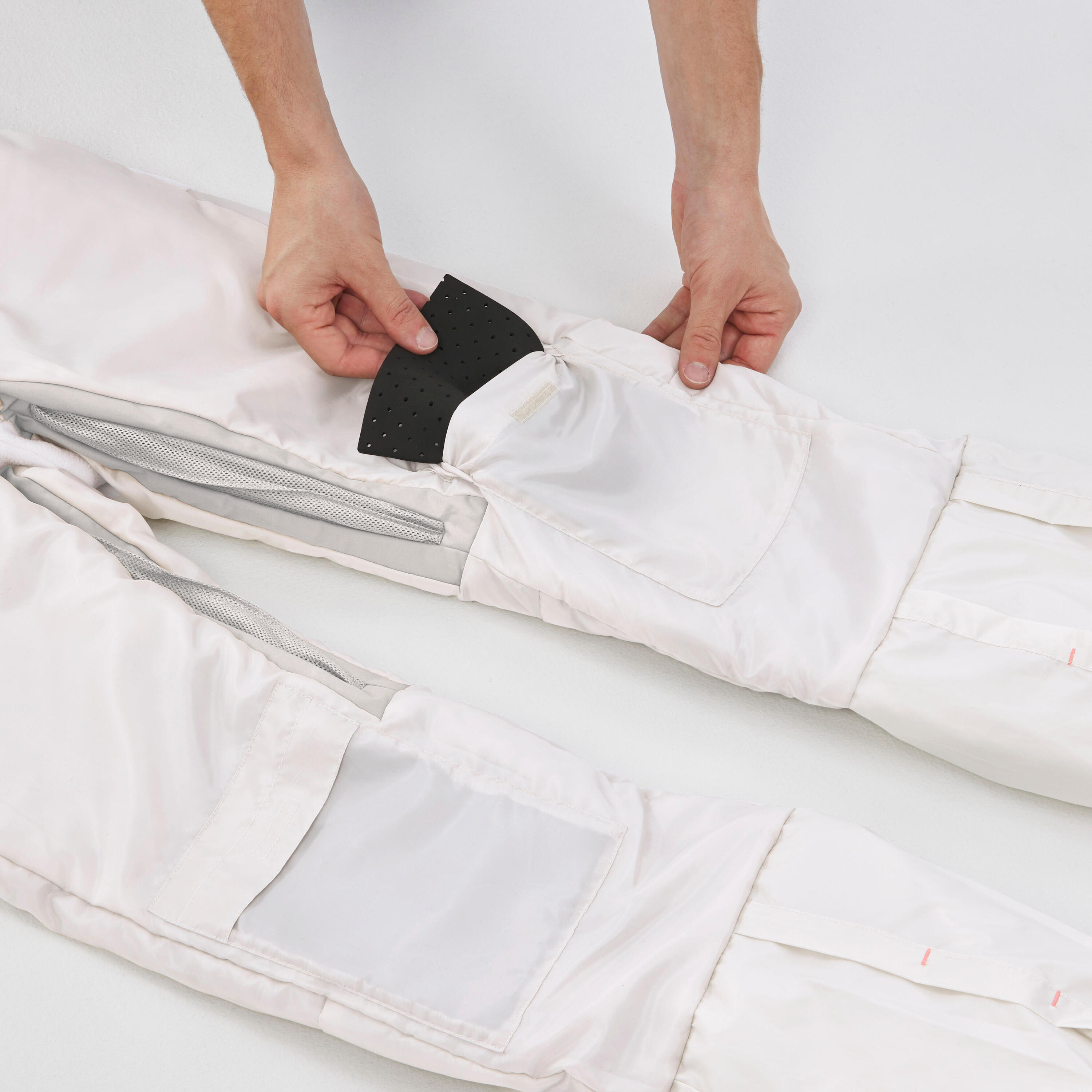 Pantaloni snowboard donna SNB500 bianchi 8/8