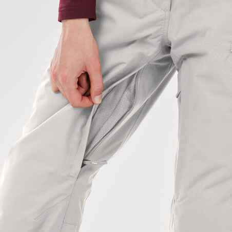 Women's Waterproof Snowboard Trousers SNB 500 - WHITE