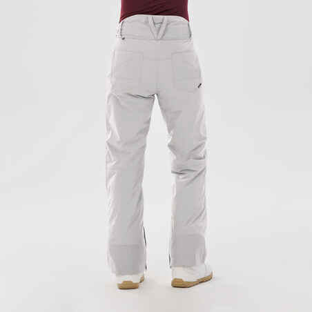 Women's Waterproof Snowboard Trousers SNB 500 - WHITE