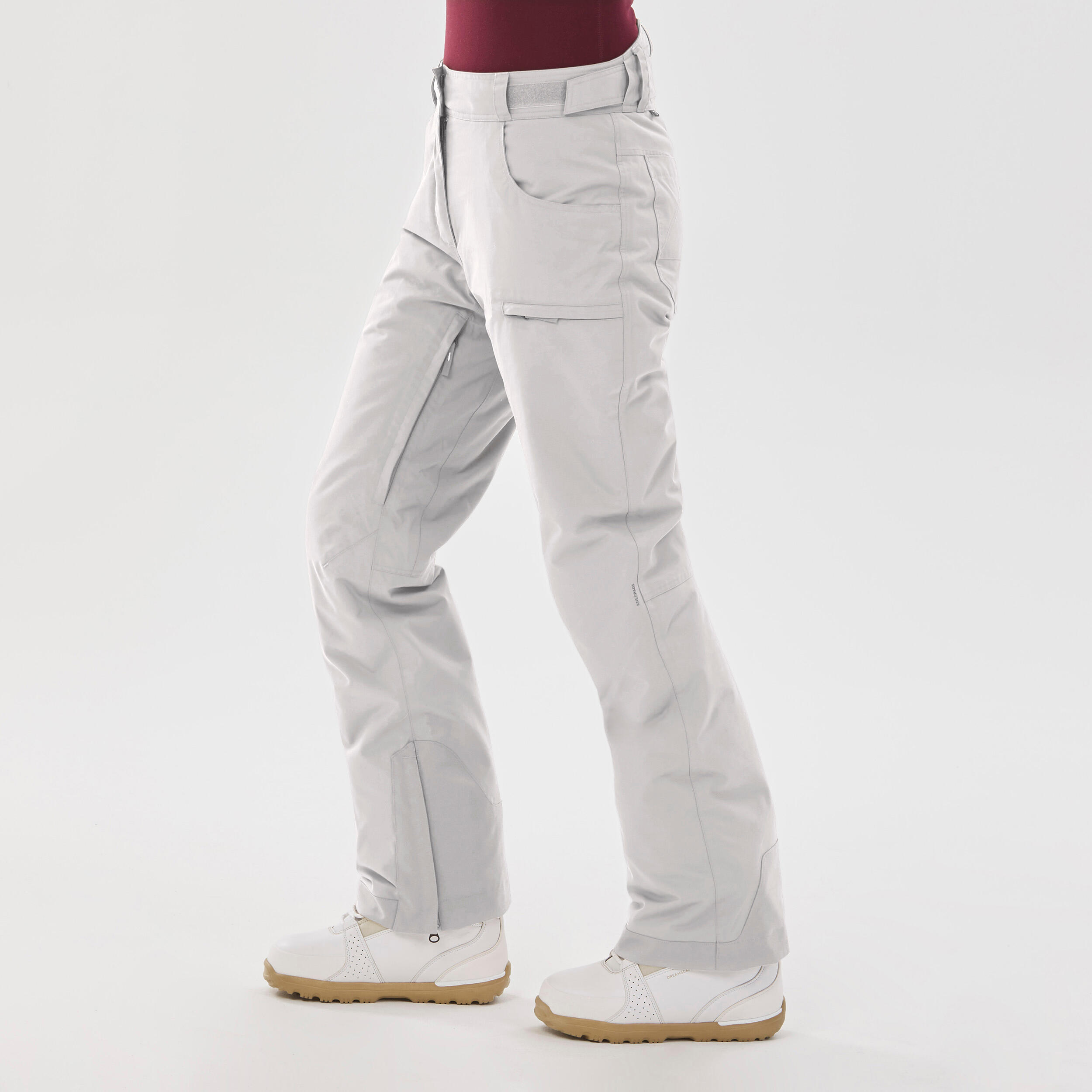 Women's Waterproof Snowboard Trousers SNB 500 - WHITE 2/9