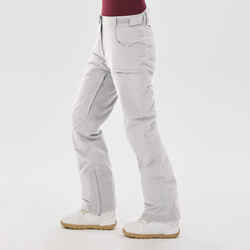 Women's Waterproof Snowboard Trousers SNB 500 - WHITE