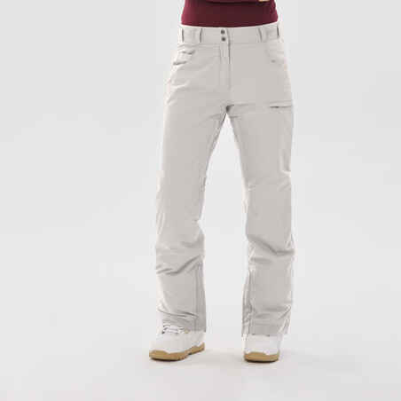 Women's Waterproof Snowboard Trousers SNB 500 - WHITE