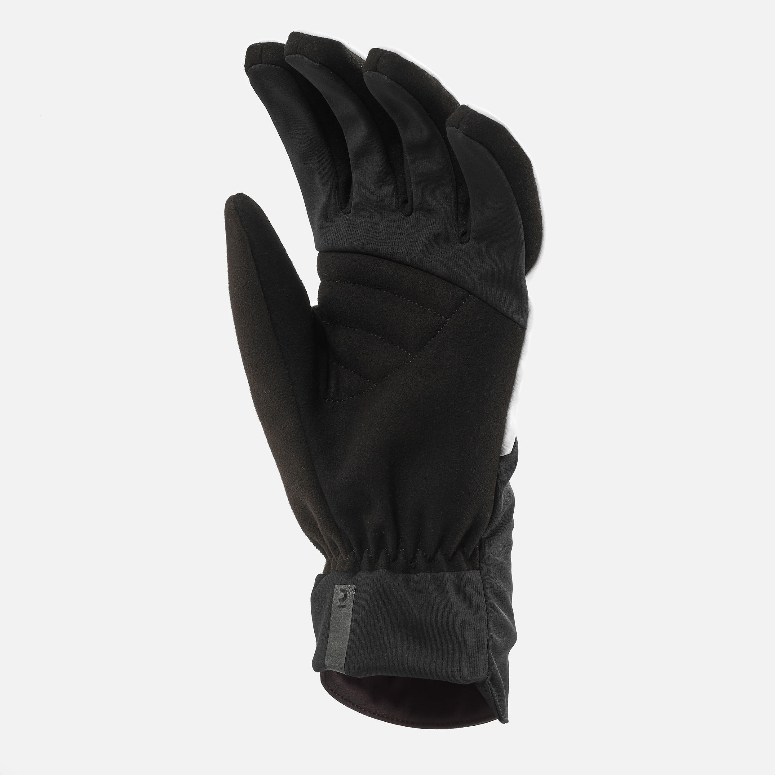 CrossCountry Ski Gloves 100 black, Snow white Inovik Decathlon