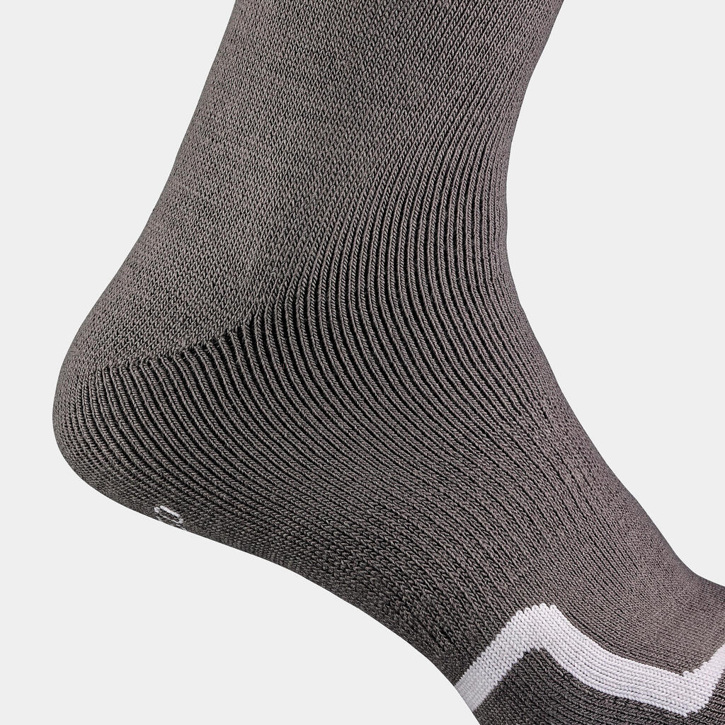 CHAUSSETTES DE SKI ET SNOWBOARD ADULTE - 100 WARM - GREY