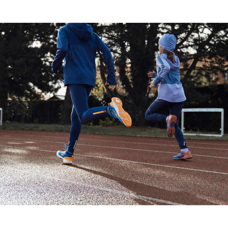 Waterafstotende muts voor hardlopen kinderen DRY+ 500 zachtpaars