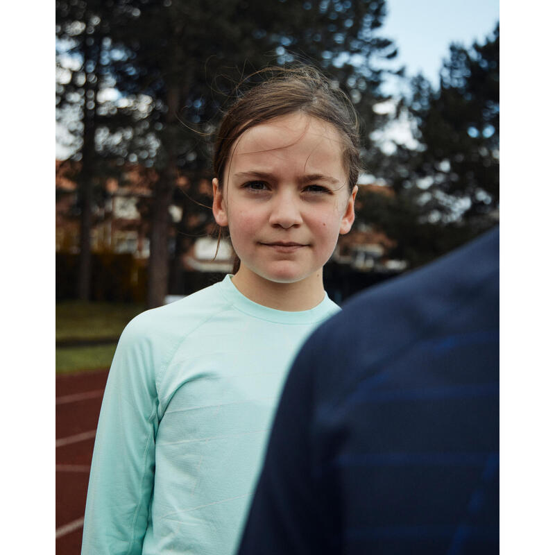 Laufshirt langarm Kinder atmungsaktiv - Skincare grün