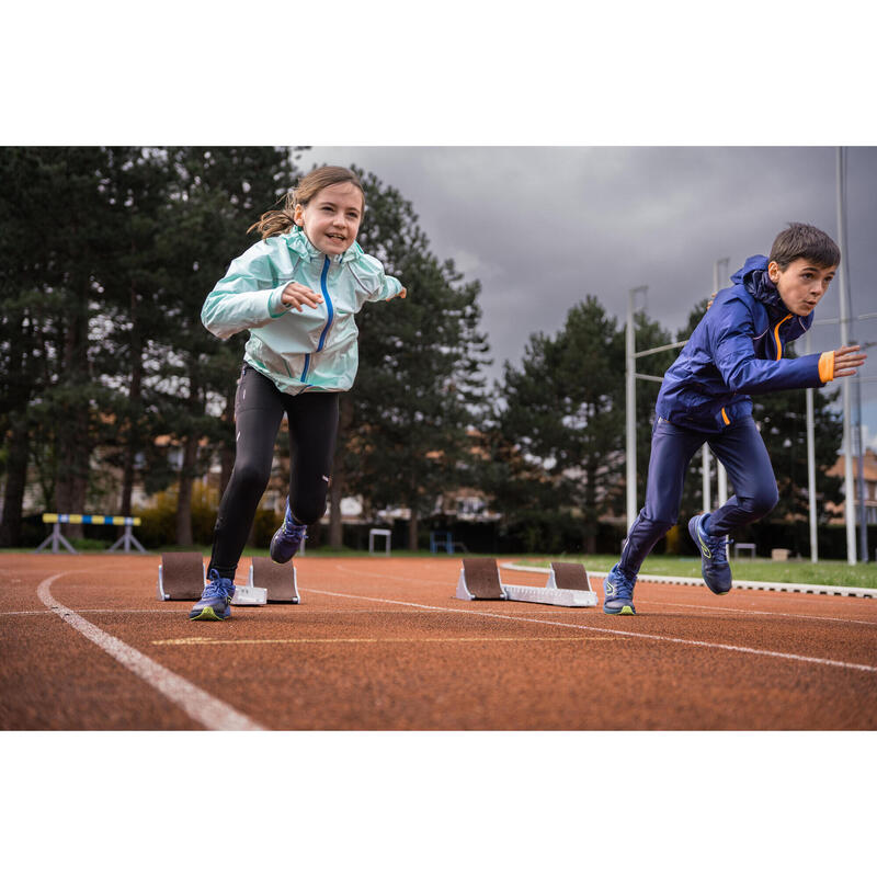 Laufjacke Kinder wasserdicht - Rain blau/orange 