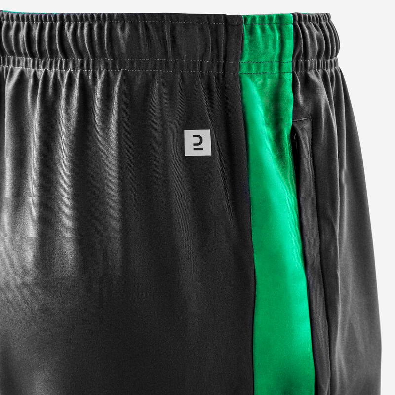 Lange voetbalshort voor volwassenen Viralto Club groen carbongrijs