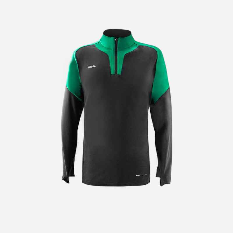 1/2-Zip Football Sweatshirt Viralto Club - Carbon Grey/Green