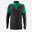 Sweatshirt de Futebol Meio Fecho VIRALTO CLUB Cinzento Carbono/Verde