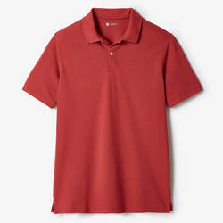 Men's golf cotton short-sleeved polo shirt - MW500 Dark red