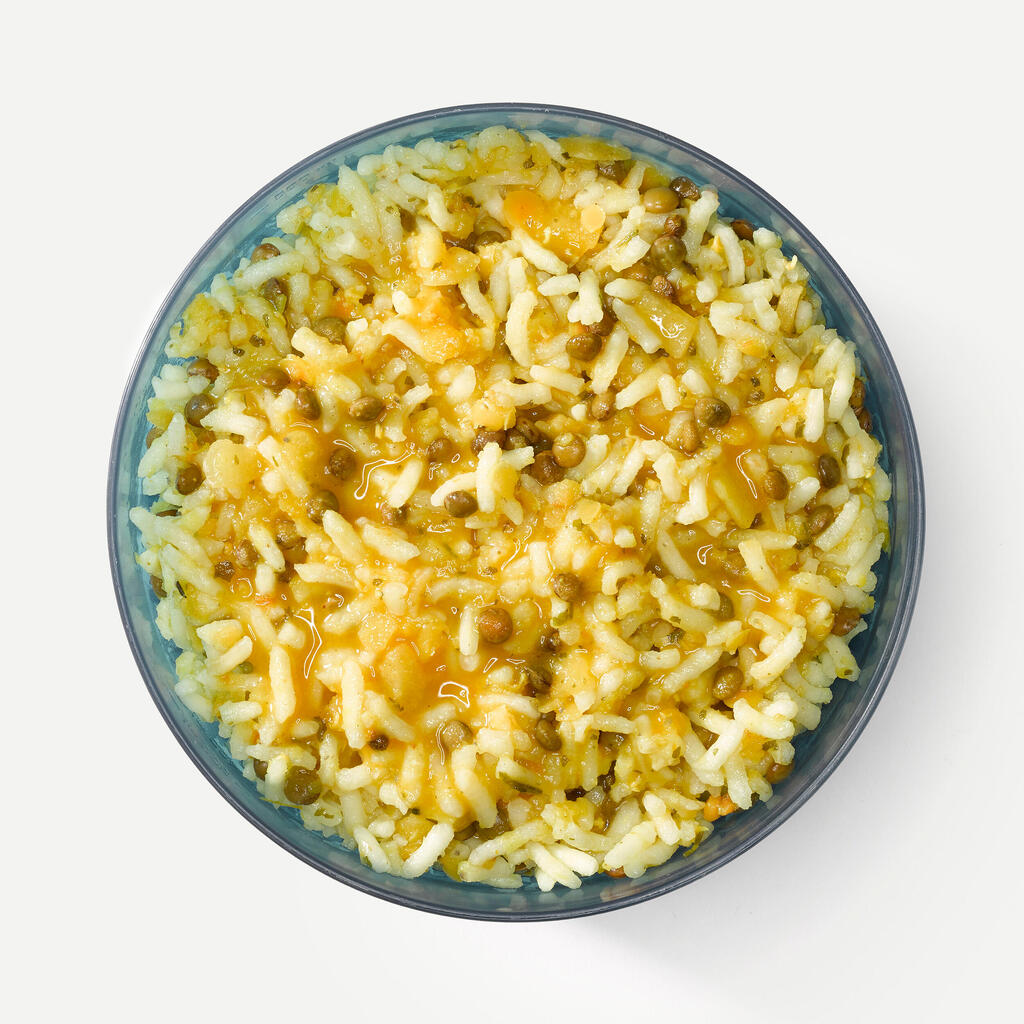 Trekkingnahrung gefriergetrocknet vegetarisch bio - Dahl Reis und Linsen 110 g