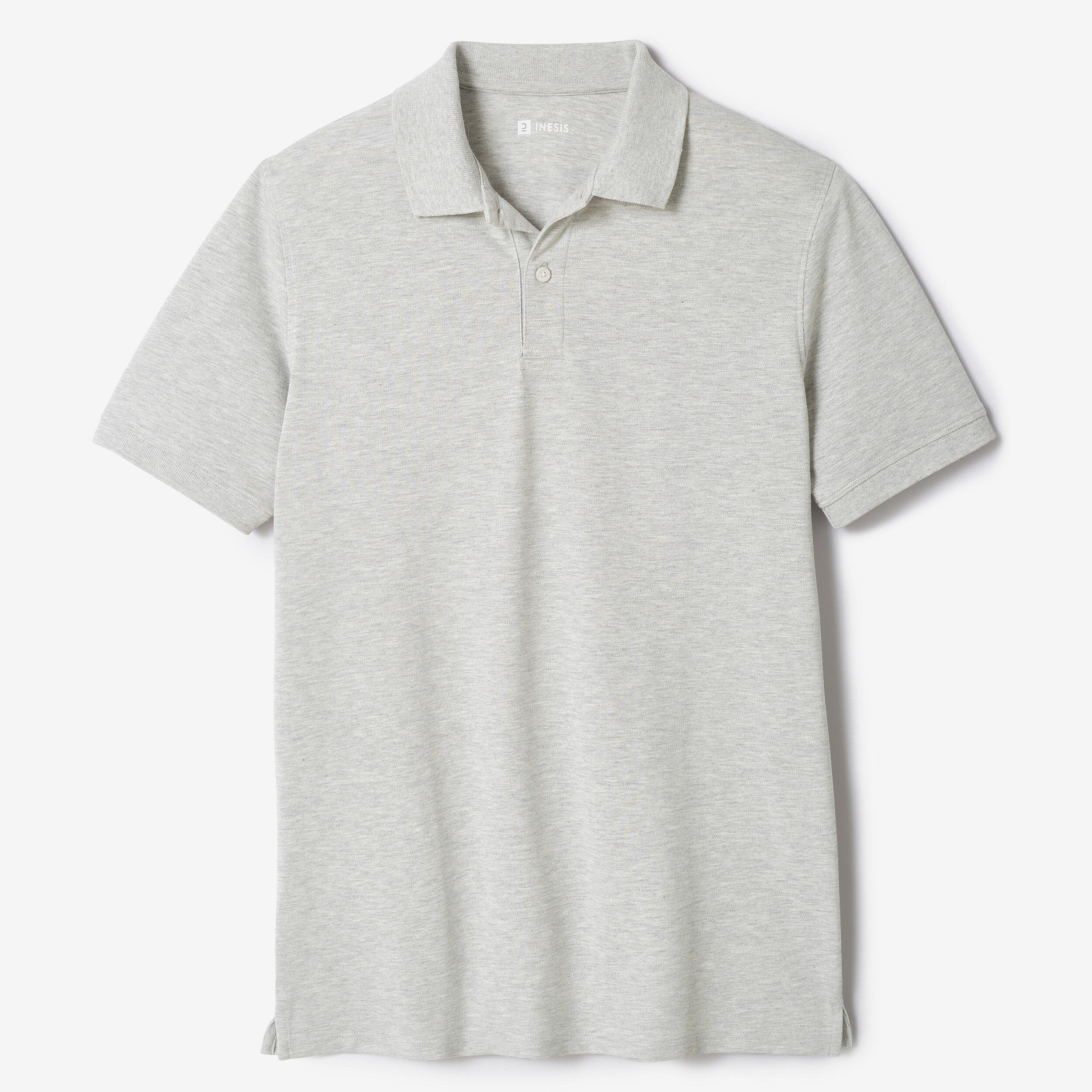 Polo golf uomo MW 500 grigio chiaro 8/10