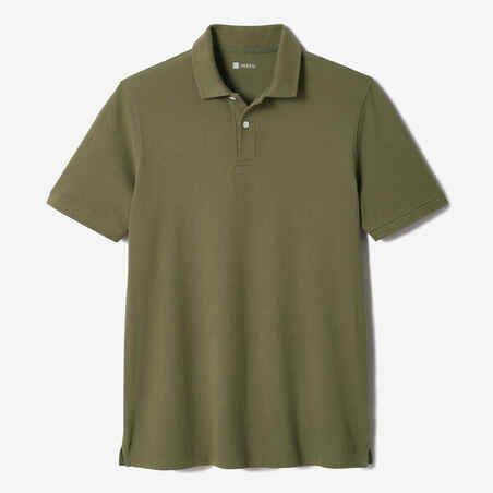 Men’s golf cotton short-sleeved polo shirt - MW500 Khaki