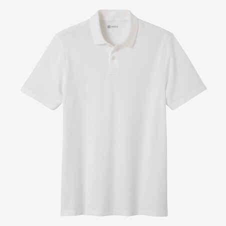 Men’s golf cotton short-sleeved polo shirt - MW500 White