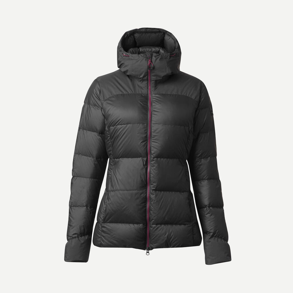 Chaqueta de plumón con capucha de trekking para Mujer Forclaz MT900 negro