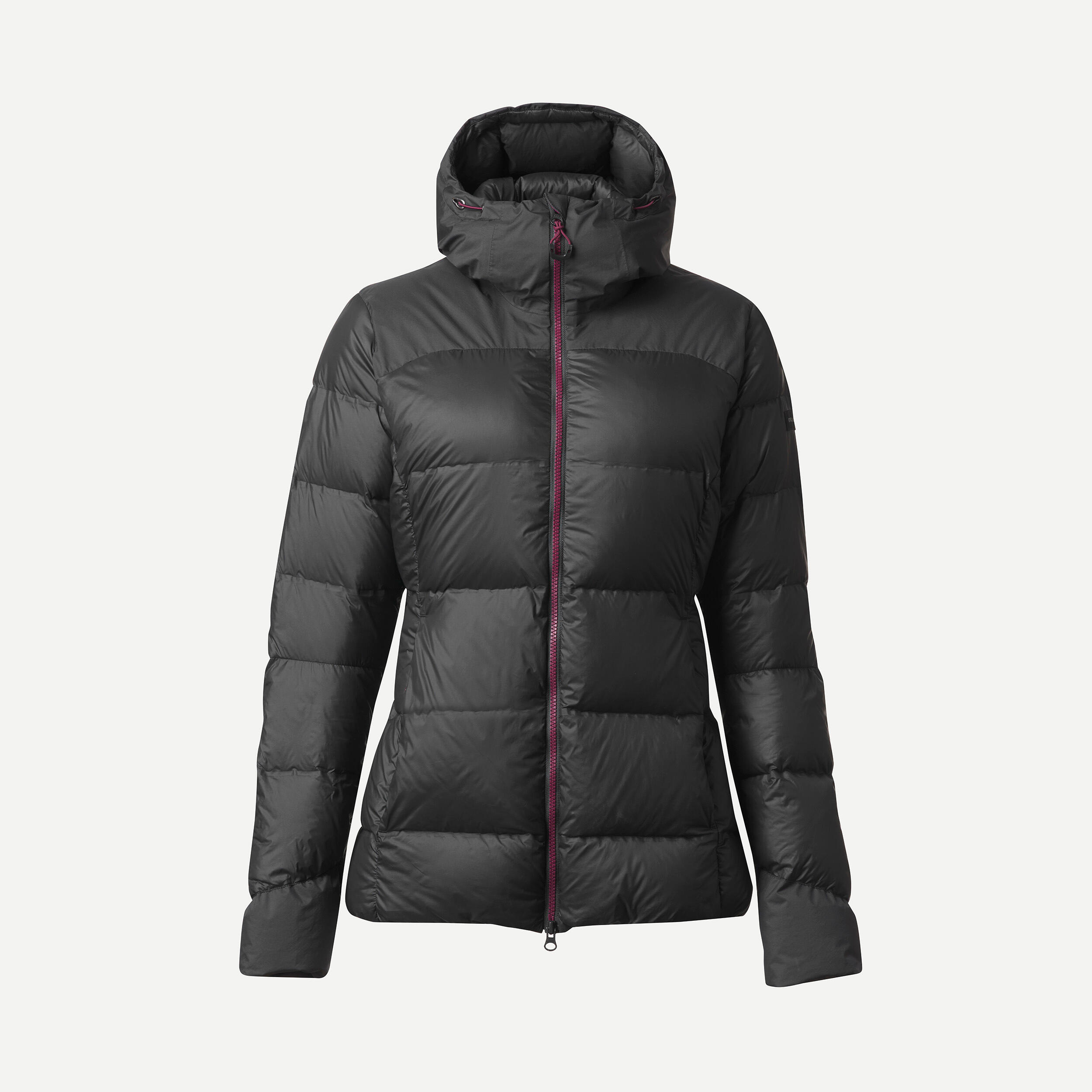 Women's Down Winter Jacket - MT 900 Black - Carbon grey - Forclaz -  Decathlon