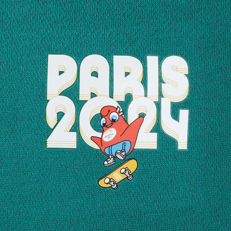 Sweat Les Mascottes de Paris 2024 Enfant Vert