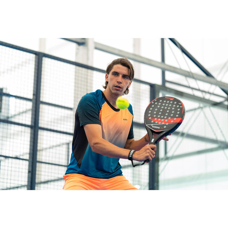 Technisch padelshirt met korte mouwen voor heren 900 oranje