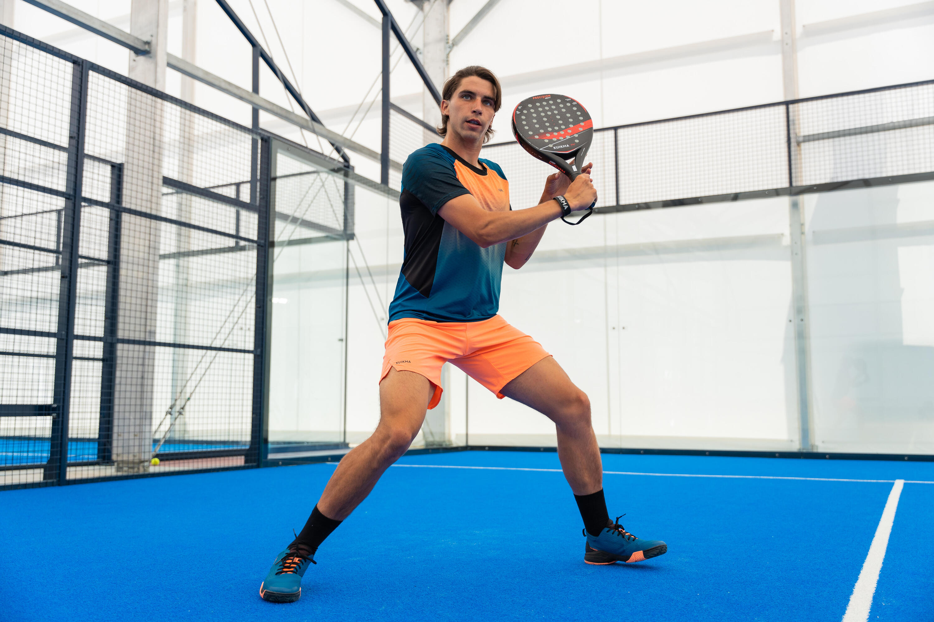 Chaussures de padel homme - Kuikma PS 990 Dyn bleu orange 7/14