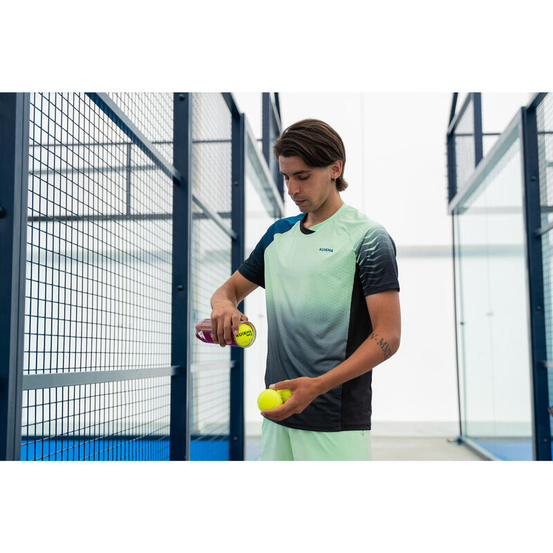 T-shirt de padel manches courtes technique Homme - 900 vert