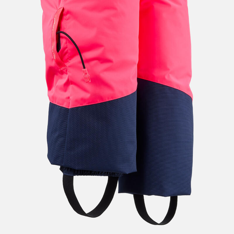 Combinaison de ski enfant chaude et imperméable PNF 500 - Rose et bleue