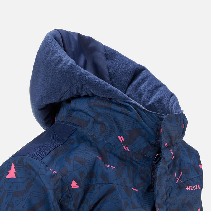 Combinaison de ski enfant chaude et imperméable PNF 500 - Rose et bleue