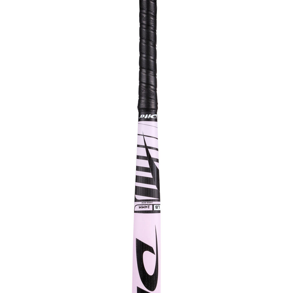 Intermediate 40% Carbon Mid Bow Field Hockey Stick FiberTecC40 - Dark Pink