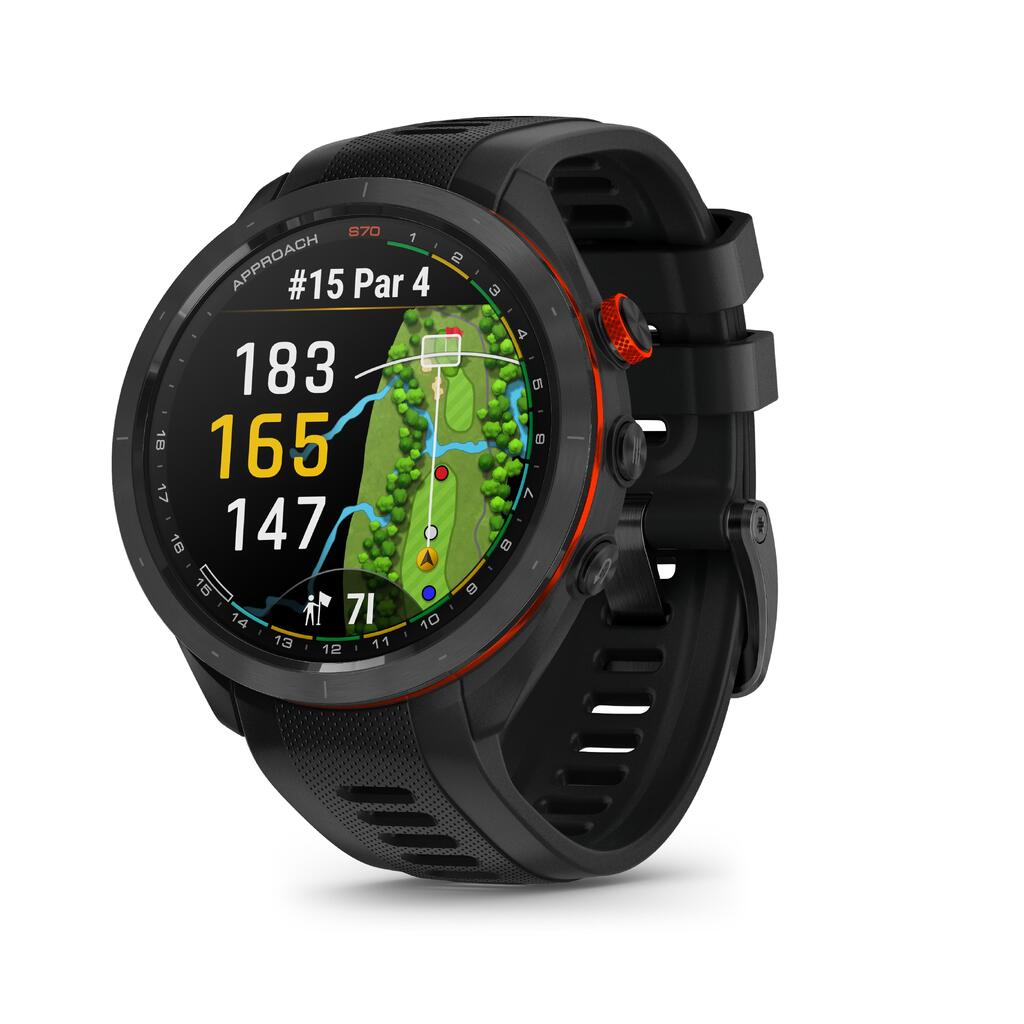 GOLF GPS WATCH 47mm - GARMIN APPROACH S70 BLACK